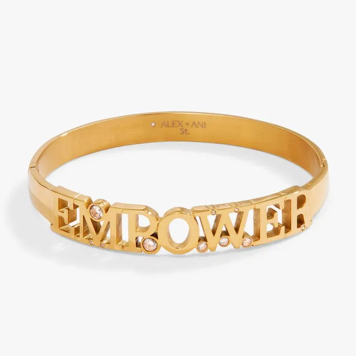 Empower Hinge Bracelet Stainless Steel Gold Women Alex And Ani Graduation Empower Hinge Bracelet Stainless Steel Gold Women Alex And Ani Graduation