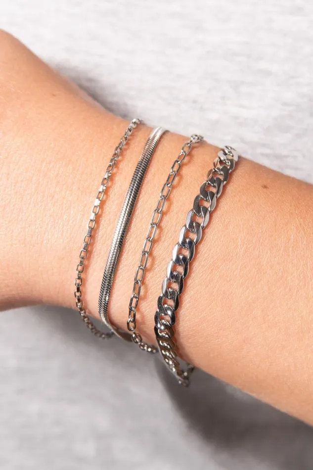 Everyday Flat Curb Chain Bracelet Stainless Steel Silver Women Alex And Ani Bracelets Everyday Flat Curb Chain Bracelet Stainless Steel Silver Women Alex And Ani Bracelets