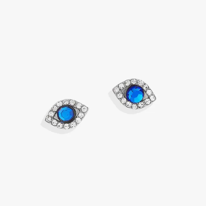 Evil Eye Mini Stud Earrings Stainless Steel Silver Women Alex And Ani Earrings