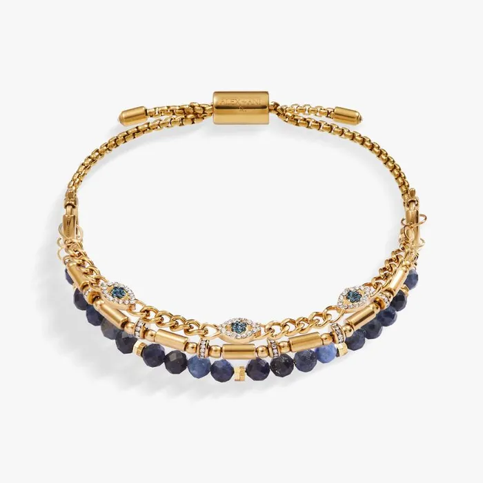 Evil Eye Stranded Bracelet Set Stainless Steel Gold Women Alex And Ani Luck Evil Eye Stranded Bracelet Set Stainless Steel Gold Women Alex And Ani Luck
