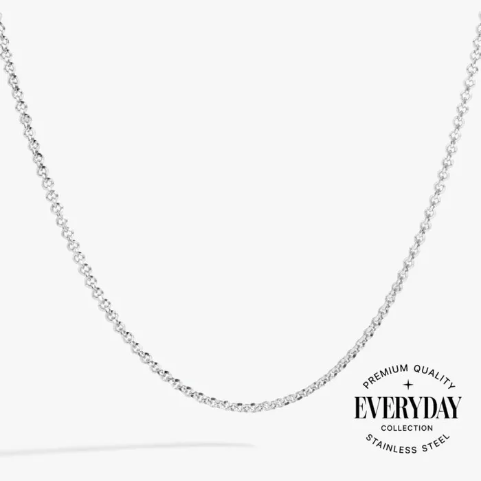 Faceted Rolo Charm and Layering Necklace Stainless Steel Gold Women Alex And Ani Chain Or Bracelet Charm Bases