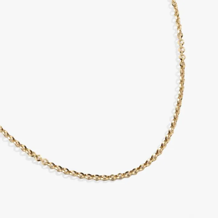 Faceted Rolo Charm and Layering Necklace Stainless Steel Gold Women Alex And Ani Chain Or Bracelet Charm Bases