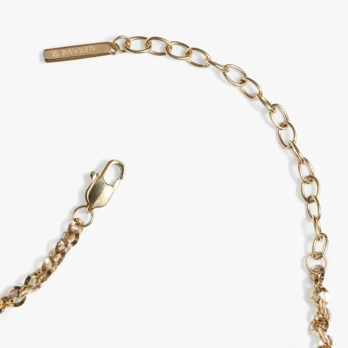 Faceted Rolo Charm and Layering Necklace Stainless Steel Gold Women Alex And Ani Chain Or Bracelet Charm Bases