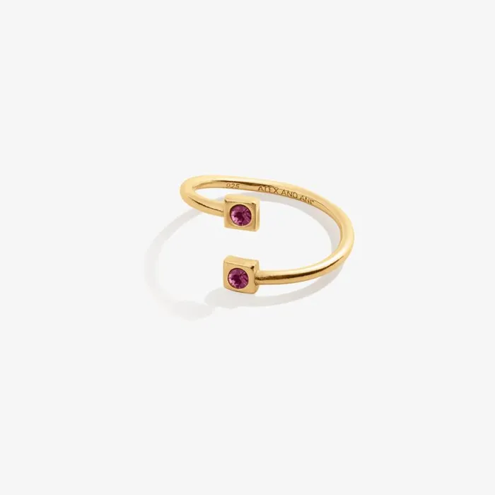 February Birthstone Amethyst Ring Wrap 14kt Gold Over Sterling Silver Women Alex And Ani Rings
