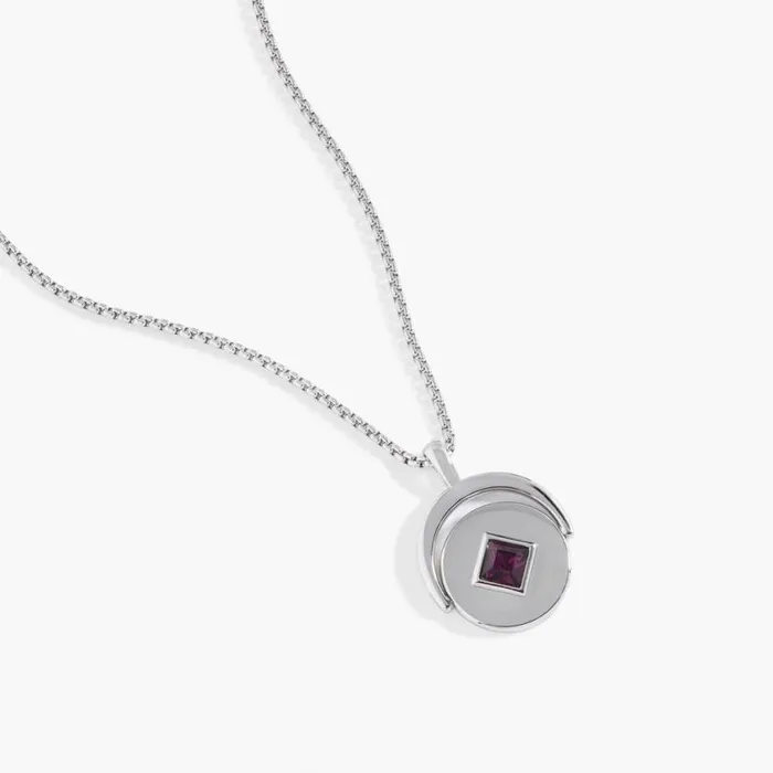 February Birthstone And Flower Flip Charm Necklace Stainless Steel Gold Women Alex And Ani Birthday February Birthstone And Flower Flip Charm Necklace Stainless Steel Gold Women Alex And Ani Birthday