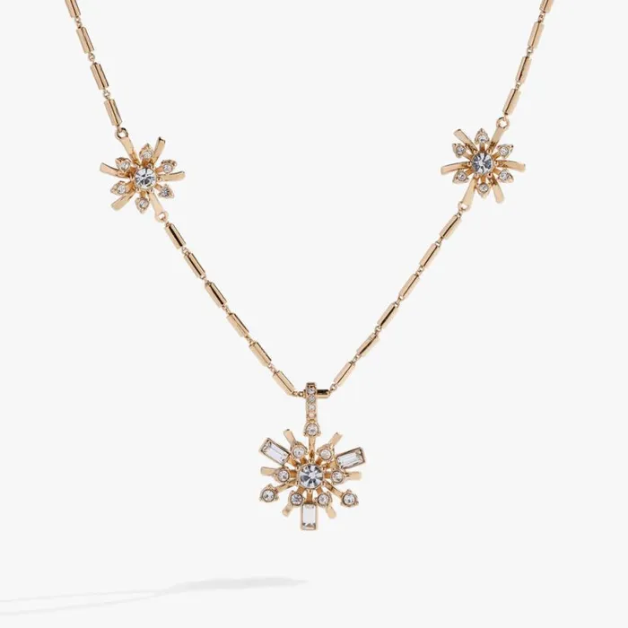 Festive Sparkle Inline Pendant Necklace Gold Women Alex And Ani Necklaces