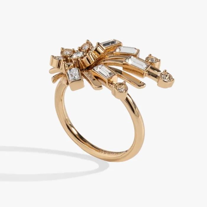 Festive Sparkle Statement Ring Gold Women Alex And Ani Rings