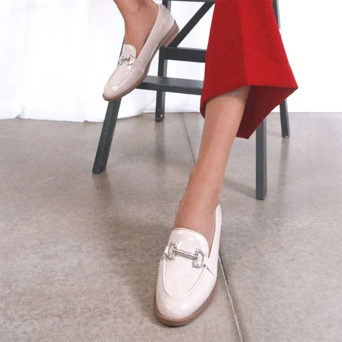 Flat And Ballerina Shoes Women Moda In Pelle Franzie Cameo Patent