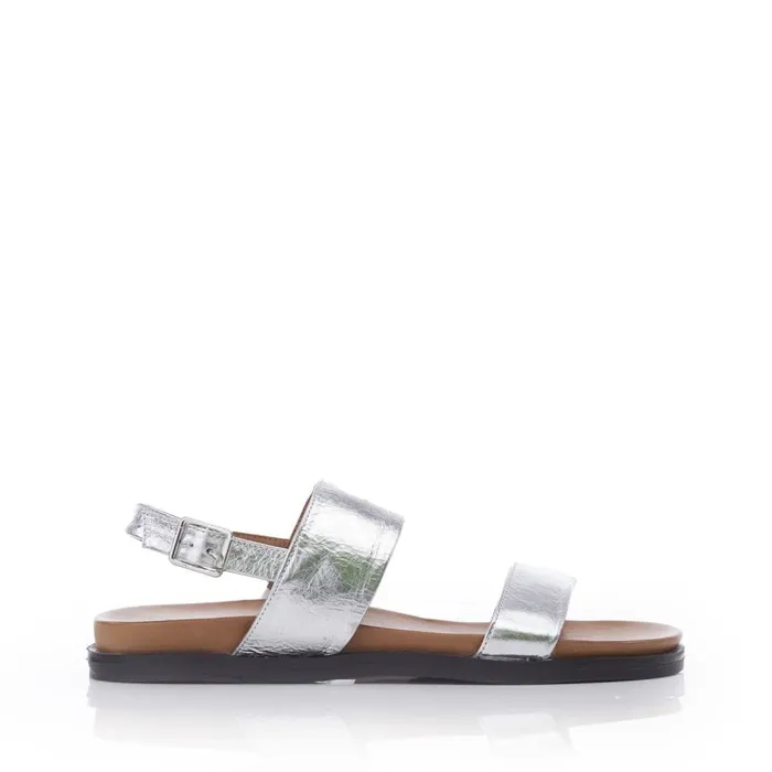 Flatform Sandals Women Moda In Pelle Bsoleful BJune Silver Leather