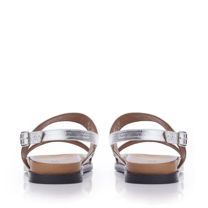 Flatform Sandals Women Moda In Pelle Bsoleful BJune Silver Leather