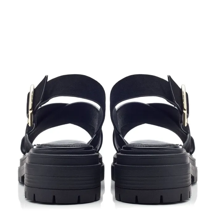Flatform Sandals Women Moda In Pelle Marria Black Suede