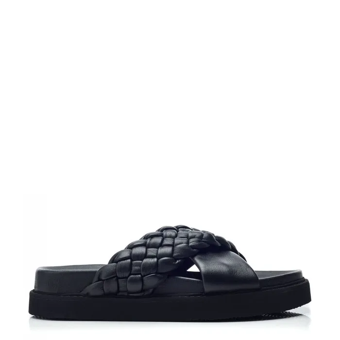 Flatform Sandals Women Moda In Pelle Shoon Sh Aimee Black Leather