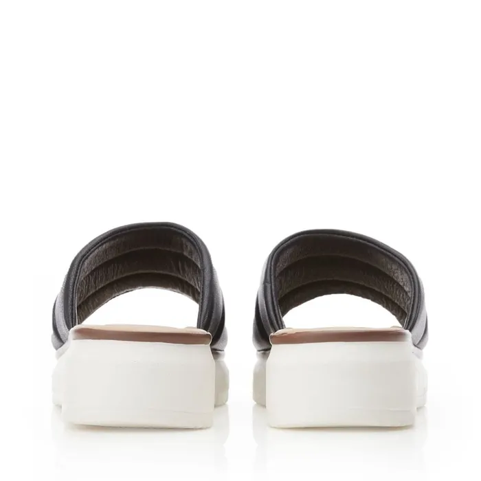 Flatform Sandals Women Moda In Pelle Shoon Sharay Black Leather
