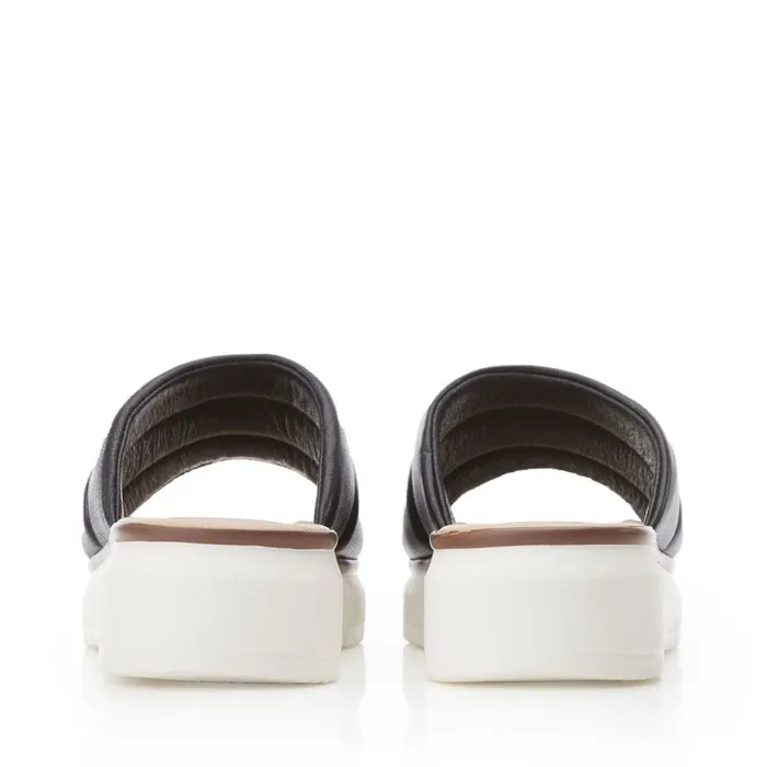 Flatform Sandals Women Moda In Pelle Shoon Sharay Black Leather