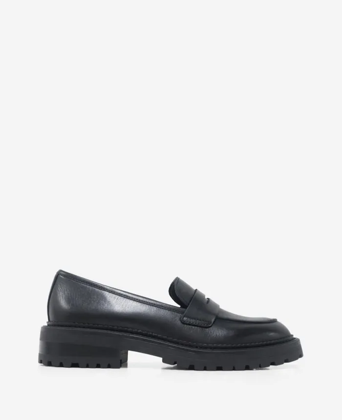 Flats and Loafers Women Kenneth Cole Fatima Loafer Black Leather