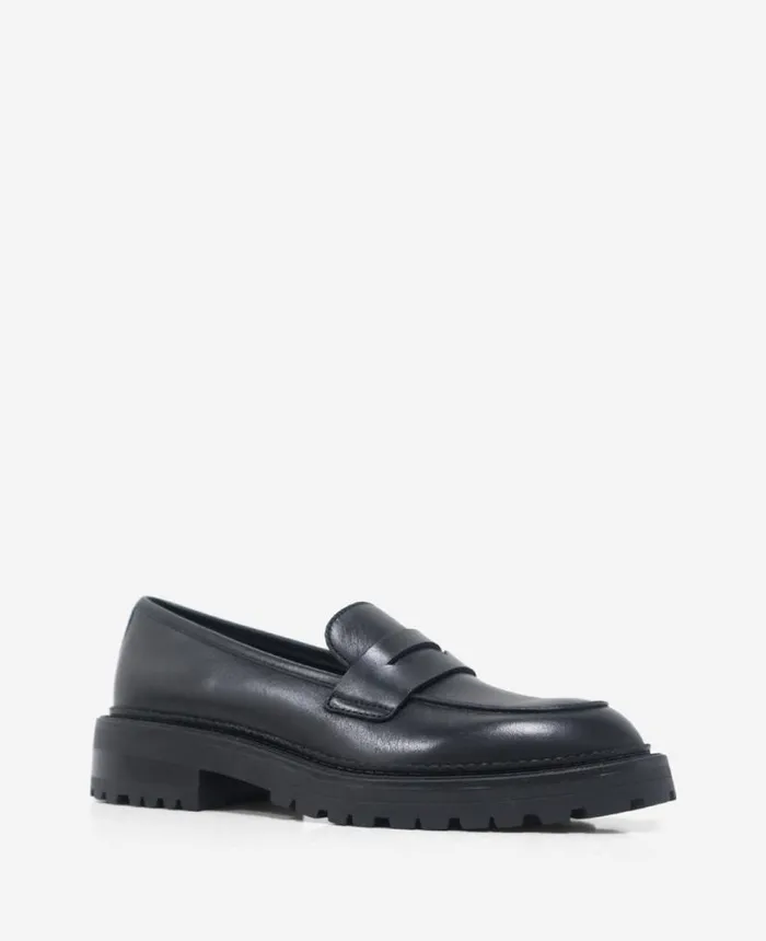 Flats and Loafers Women Kenneth Cole Fatima Loafer Black Leather