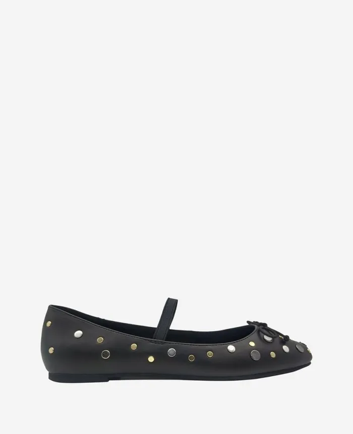 Flats and Loafers Women Kenneth Cole Myra Stud Ballet Flat Black