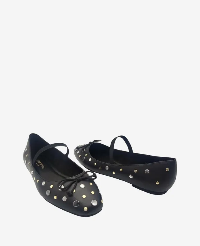 Flats and Loafers Women Kenneth Cole Myra Stud Ballet Flat Black