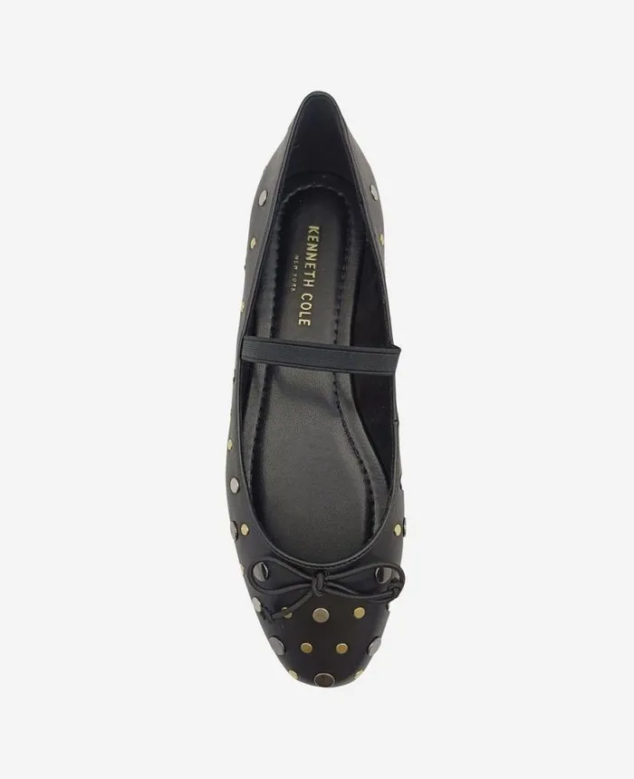 Flats and Loafers Women Kenneth Cole Myra Stud Ballet Flat Black