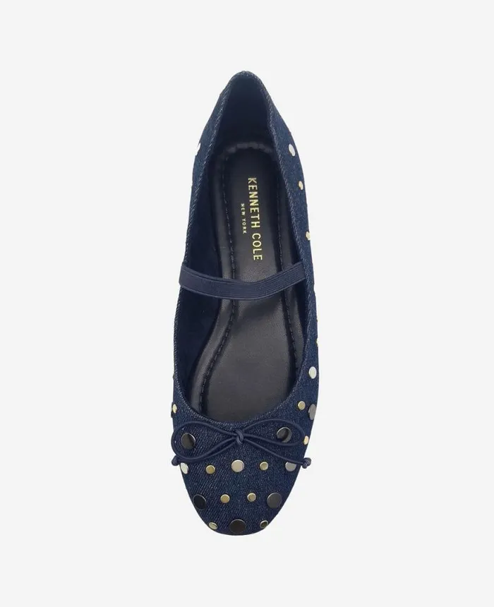 Flats and Loafers Women Kenneth Cole Myra Stud Ballet Flat Denim Flats and Loafers Women Kenneth Cole Myra Stud Ballet Flat Denim