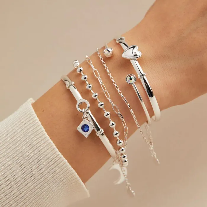 Flex Cuff Bracelet Crystal Silver Women Alex And Ani Love