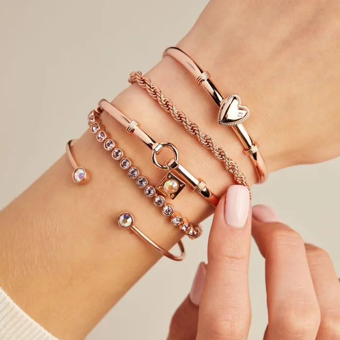 Flex Cuff Bracelet Crystal Silver Women Alex And Ani Love