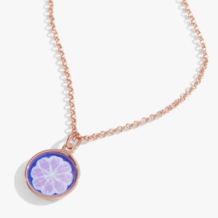 Flower Healing Love Necklace Shiny Rose Gold Women Alex And Ani Love