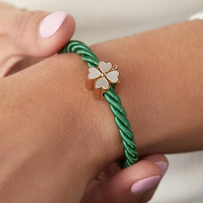 Four Leaf Clover Cord Bracelet Gold Women Alex And Ani Luck Prosperity Four Leaf Clover Cord Bracelet Gold Women Alex And Ani Luck Prosperity