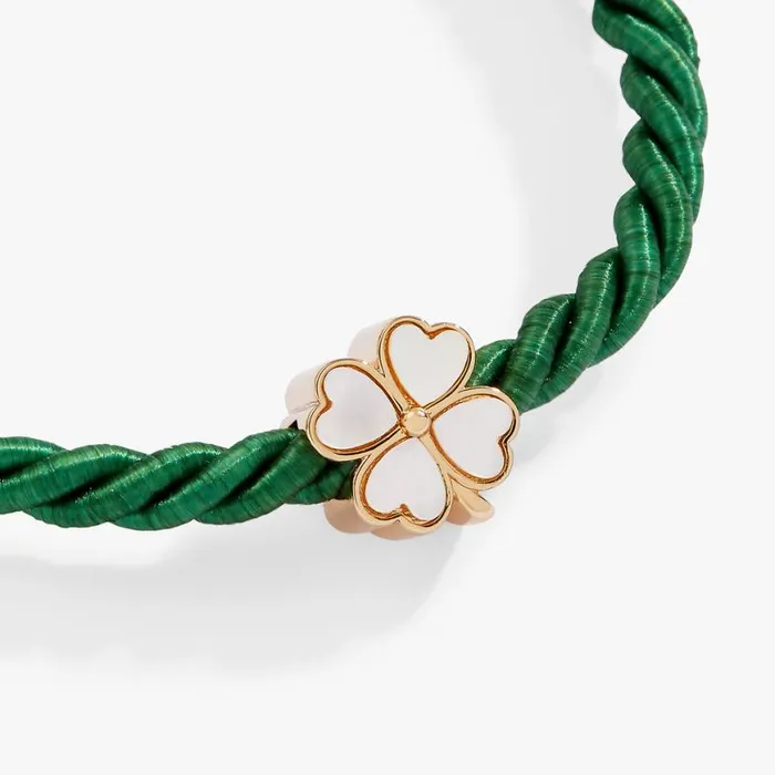 Four Leaf Clover Cord Bracelet Gold Women Alex And Ani Luck Prosperity Four Leaf Clover Cord Bracelet Gold Women Alex And Ani Luck Prosperity