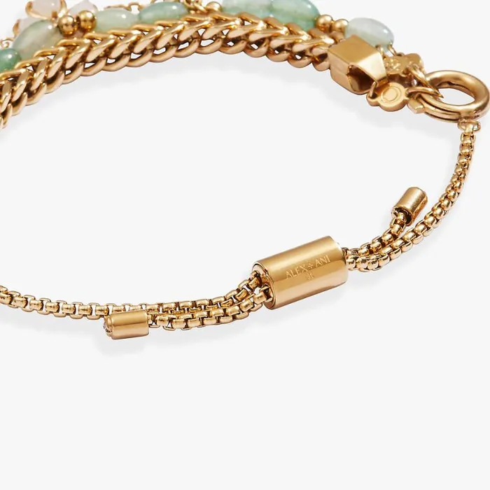 FourLeaf Clover Stranded Bracelet Set Stainless Steel Gold Women Alex And Ani Fine Jewelry FourLeaf Clover Stranded Bracelet Set Stainless Steel Gold Women Alex And Ani Fine Jewelry