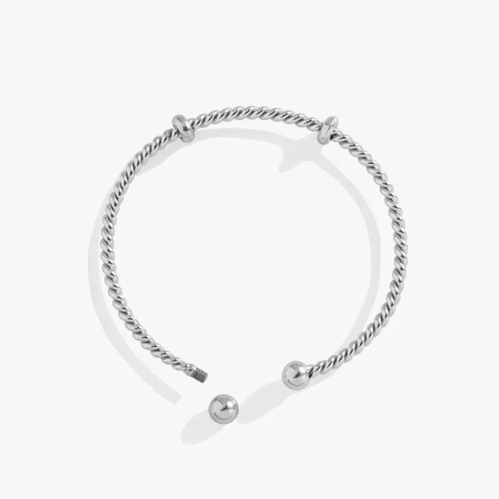 French Rope Charm Bracelet Cuff Stainless Steel Silver Women Alex And Ani Chain Or Bracelet Charm Bases