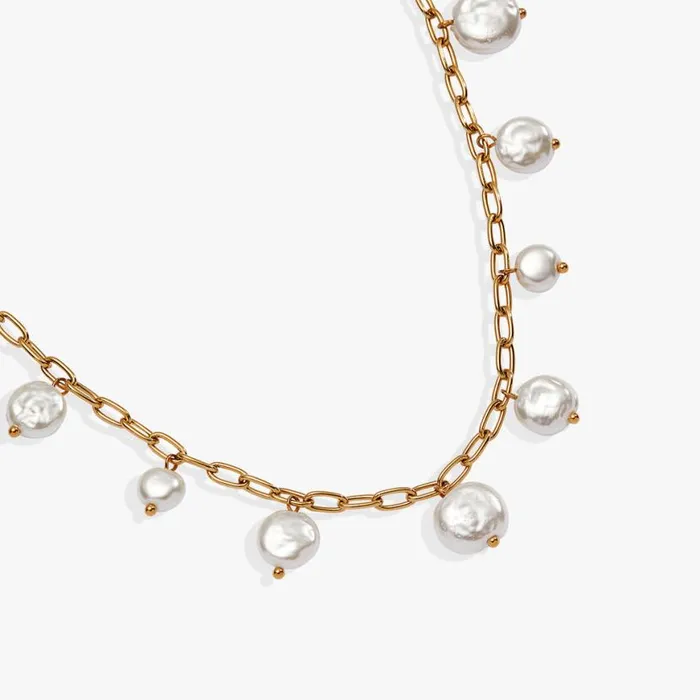 Freshwater Pearl Necklace Stainless Steel Gold Women Alex And Ani Necklaces