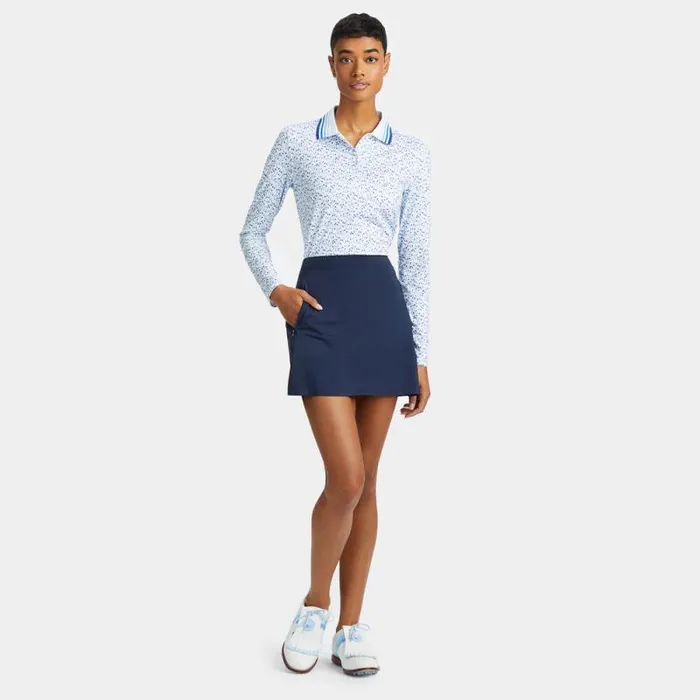 GFORE AYE POPPY TECH JERSEY LONG SLEEVE POLO Snow Women Polos and Shirts GFORE AYE POPPY TECH JERSEY LONG SLEEVE POLO Snow Women Polos and Shirts