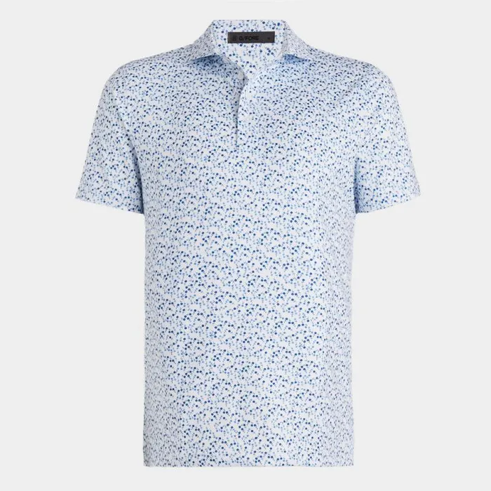 GFORE AYE POPPY TECH JERSEY MODERN SPREAD COLLAR POLO Snow Men Polos
