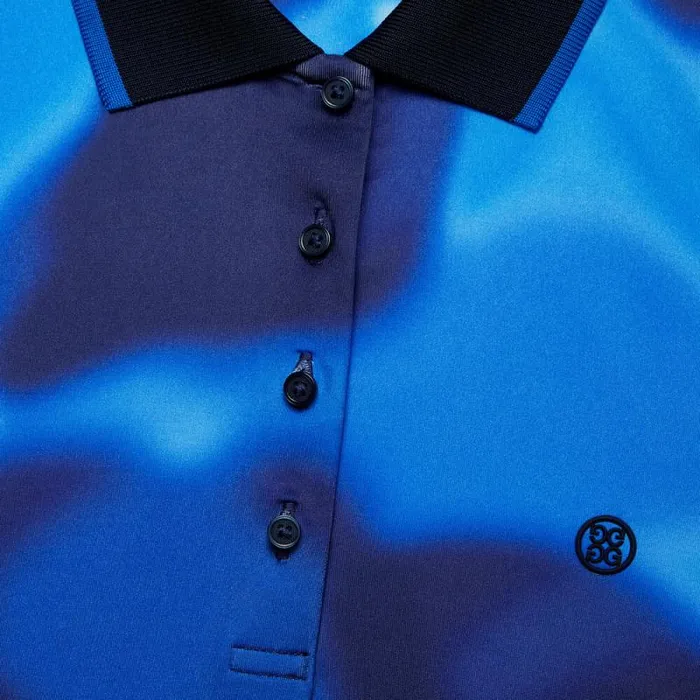 GFORE BOKEH CAMO TECH JERSEY SLEEVELESS POLO Blue Multi Women Polos and Shirts GFORE BOKEH CAMO TECH JERSEY SLEEVELESS POLO Blue Multi Women Polos and Shirts