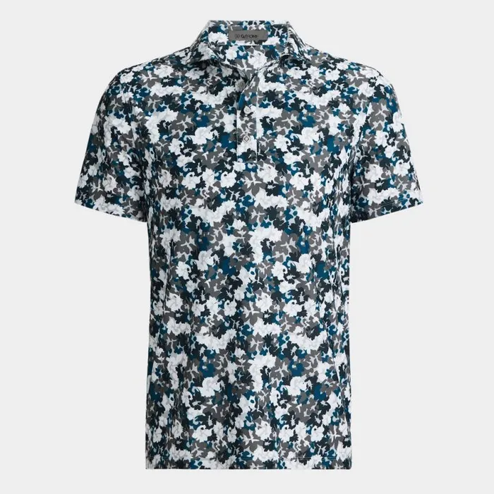 GFORE CAMO FLORAL TECH PIQU POLO Charcoal Men Polos