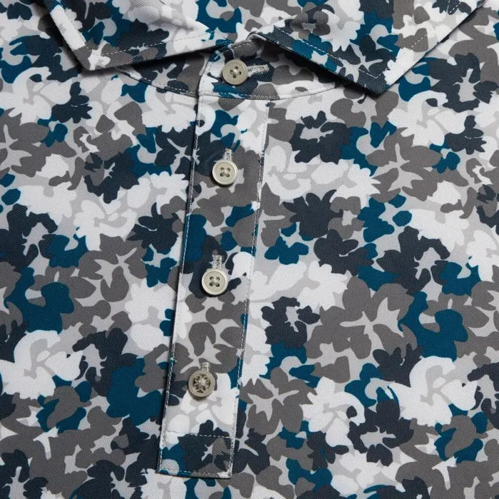 GFORE CAMO FLORAL TECH PIQU POLO Charcoal Men Polos GFORE CAMO FLORAL TECH PIQU POLO Charcoal Men Polos