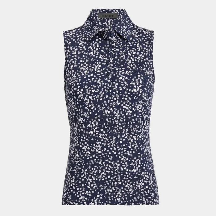 GFORE CHERRY BLOSSOM SILKY TECH NYLON SLEEVELESS POLO Twilight Women Polos and Shirts GFORE CHERRY BLOSSOM SILKY TECH NYLON SLEEVELESS POLO Twilight Women Polos and Shirts