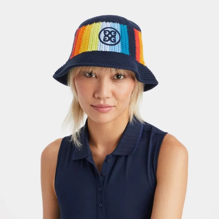 GFORE CIRCLE G039S COLOUR BLEND CROCHET BUCKET HAT Twilight MenWomen Hats GFORE CIRCLE G039S COLOUR BLEND CROCHET BUCKET HAT Twilight MenWomen Hats