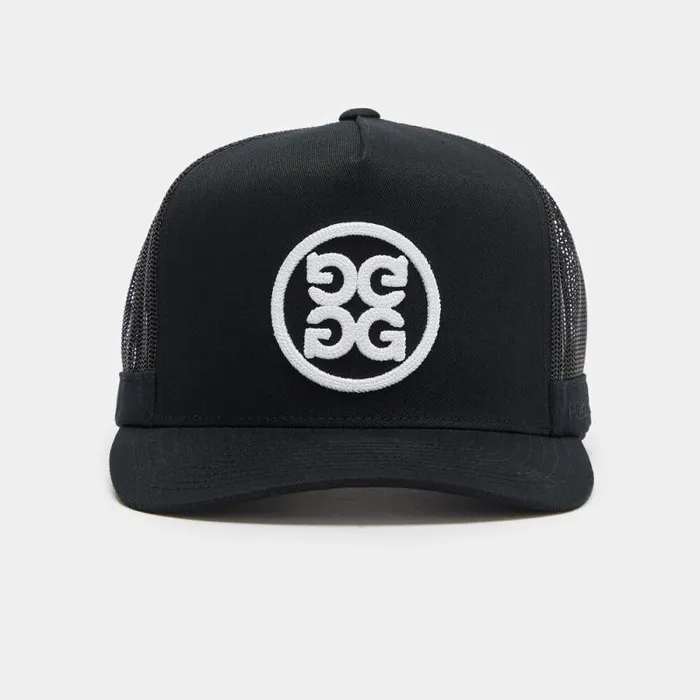 GFORE CIRCLE G039S COTTON TWILL TALL TRUCKER HAT Onyx Men Hats GFORE CIRCLE G039S COTTON TWILL TALL TRUCKER HAT Onyx Men Hats