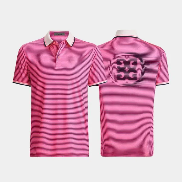 GFORE CIRCLE G039S GLITCH TECH JERSEY POLO Knockout Pink Men Polos