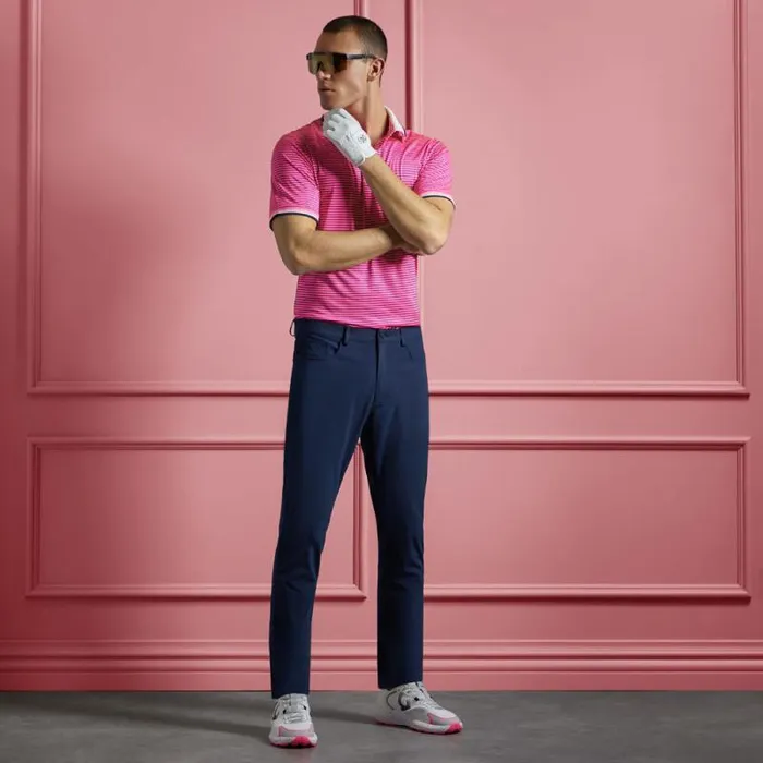 GFORE CIRCLE G039S GLITCH TECH JERSEY POLO Knockout Pink Men Polos GFORE CIRCLE G039S GLITCH TECH JERSEY POLO Knockout Pink Men Polos
