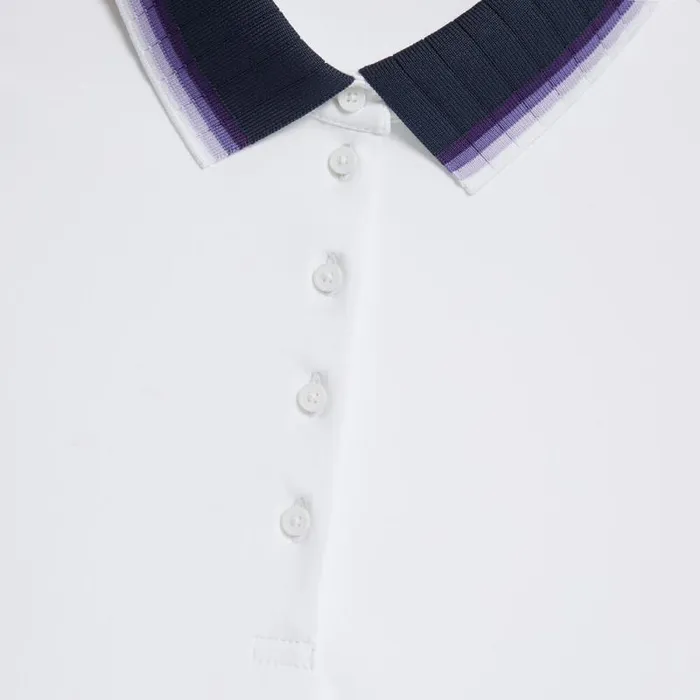GFORE CONTRAST SILKY TECH NYLON POLO Snow Women Polos and Shirts GFORE CONTRAST SILKY TECH NYLON POLO Snow Women Polos and Shirts