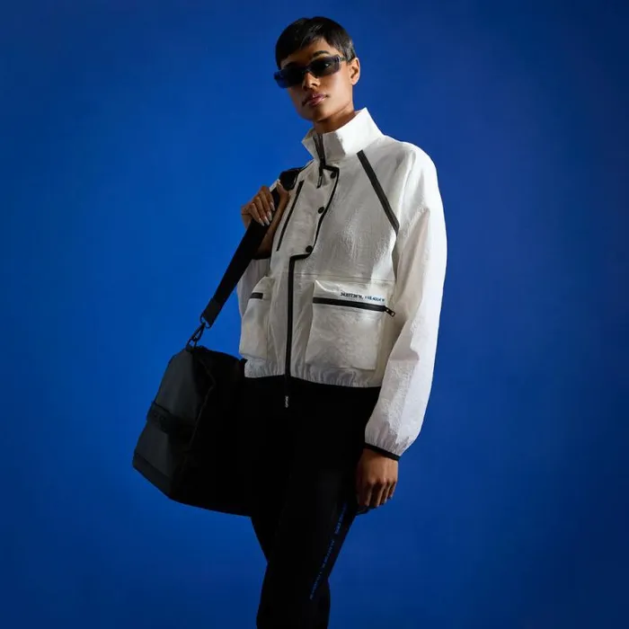 GFORE CONTRAST STRETCH CROPPED OPS WINDBREAKER Snow Women Outerwear