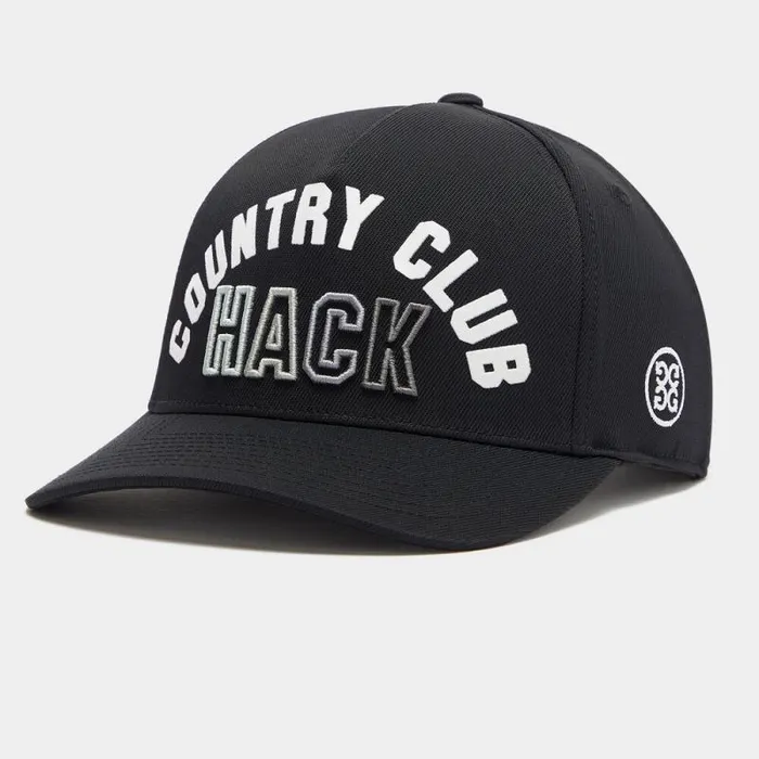 GFORE COUNTRY CLUB HACK STRETCH TWILL SNAPBACK HAT Onyx Men Hats