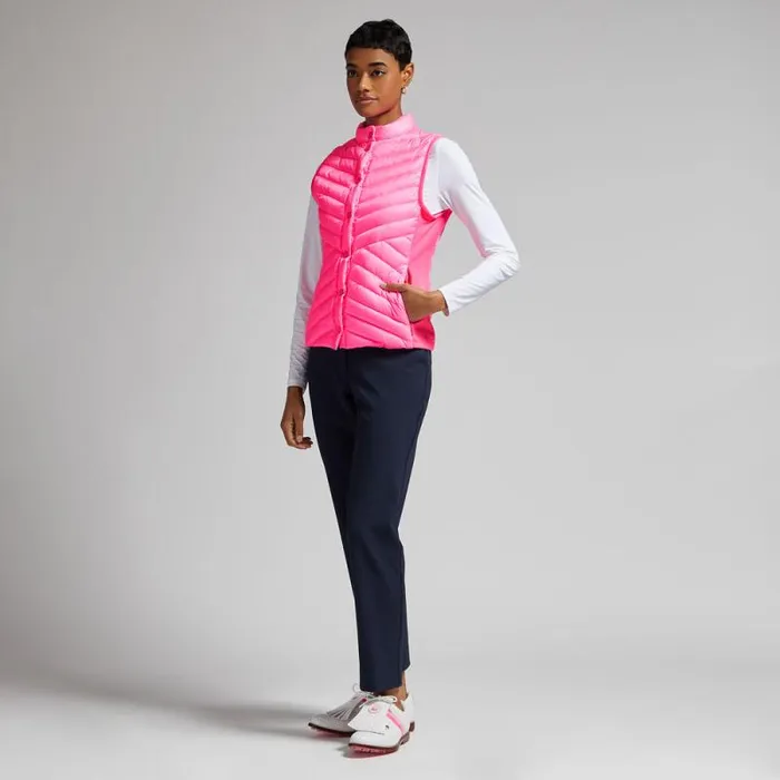 GFORE DOWN QUILTED TAFFETA TECH VEST Knockout Pink Women Outerwear