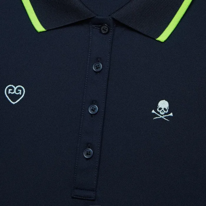 GFORE EMBROIDERED ICON TECH PIQU SLEEVELESS POLO Twilight Women Polos and Shirts GFORE EMBROIDERED ICON TECH PIQU SLEEVELESS POLO Twilight Women Polos and Shirts