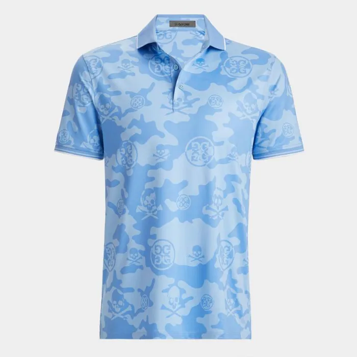 GFORE EXPLODED CAMO TECH JERSEY MODERN SPREAD COLLAR BANDED SLEEVE POLO Baja Men Polos GFORE EXPLODED CAMO TECH JERSEY MODERN SPREAD COLLAR BANDED SLEEVE POLO Baja Men Polos