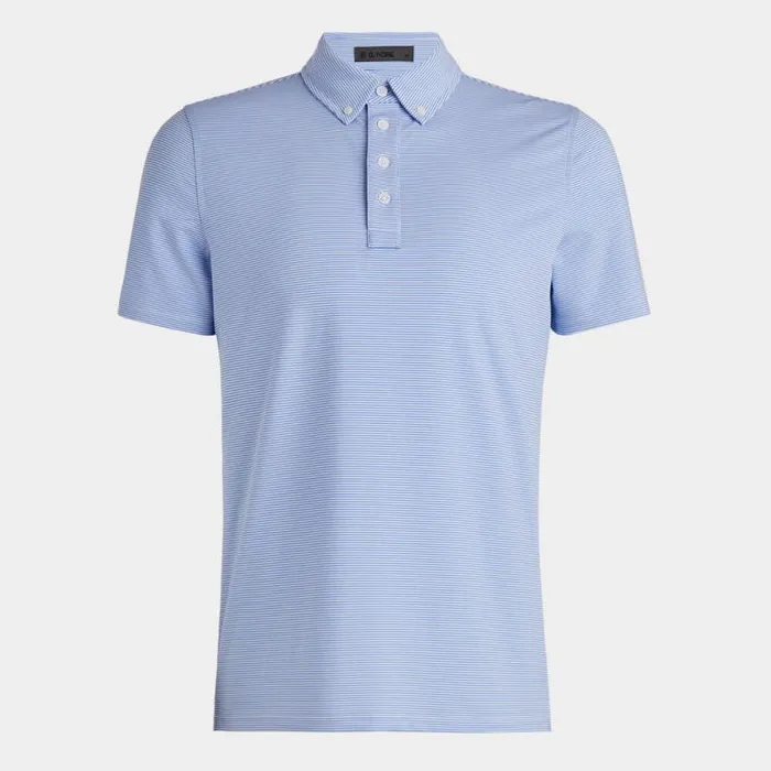 GFORE FEEDER STRIPE TECH JERSEY BUTTON DOWN COLLAR POLO Dawn Men Polos