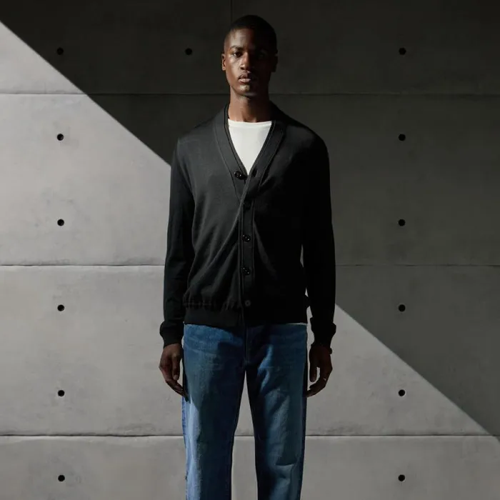 GFORE FINE MERINO WOOL CARDIGAN Onyx Men Ready To Wear